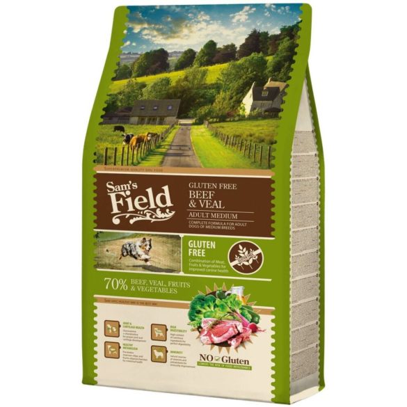 Sam's Field Adult Gluten Free Beef & Veal - Medium 13 kg