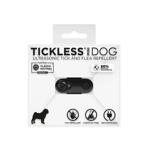 Tickless Mini Kullancs- és Bolhariasztó Kis testű kutyák számára Fekete 
