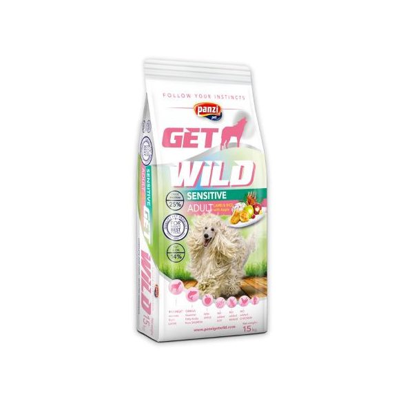 Panzi GetWild Adult Sensitive Lamb&Rice with Apple 15kg