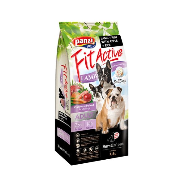 Panzi FitActive Hypoallergenic BullDogs Lamb, Fish, Apple & Rice 1,5 kg