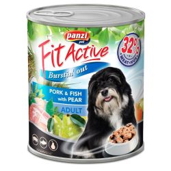   Panzi Fitactive Adult Dog Konzerv sertéssel, hallal és körtével 1240gr