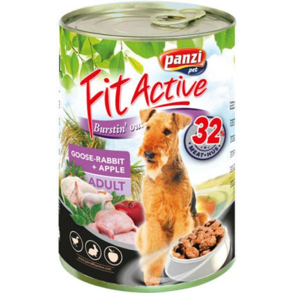 Panzi FitActive Adult Dog Libával, Nyúllal És Almával konzerv 1240gr