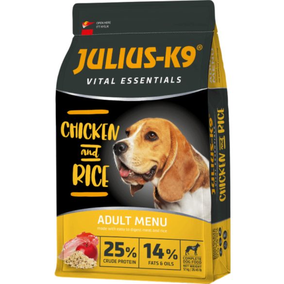 julius k9 hipoallergén vital essentials csirke rizs