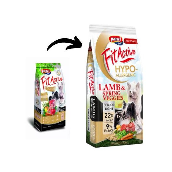 Panzi FitActive ORIGINALS Senior/ Light Hypoallergenic Lamb & Spring Veggies Small 15kg