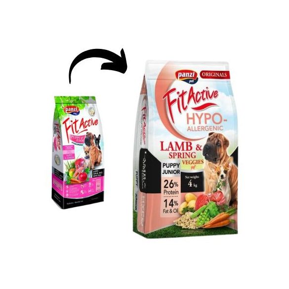Panzi FitActive Originals Puppy&Junior Hypoallergenic Lamb&Veggies kutyatáp 4kg