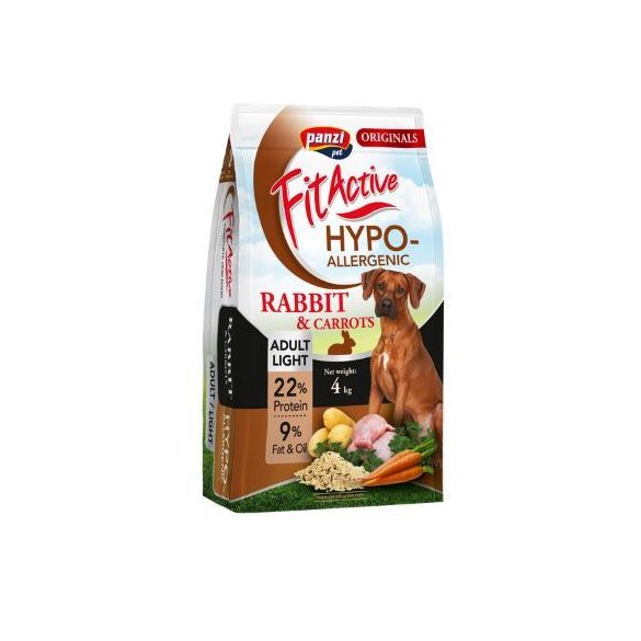 Panzi FitActive ORIGINALS Hypoallergenic Adult Light Rabbit and Carrots 4kg