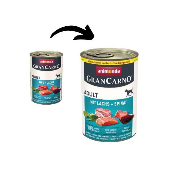 Animonda GranCarno Adult (lazac + spenót) 400g