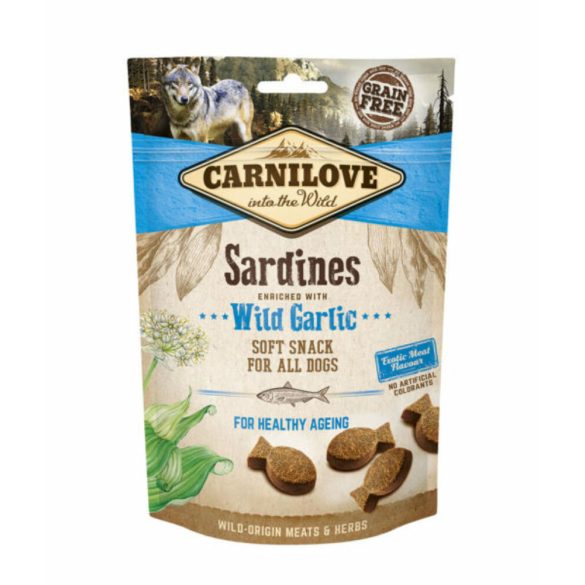 Carnilove Dog Semi Moist Snack Szardínia Fokhagymával 200g