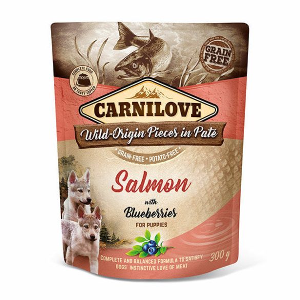 Carnilove Dog Puppy tasakos Paté - lazac áfonyával 300g