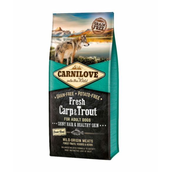 Carnilove Fresh Adult Dog Ponty & Pisztráng - Hair & Healthy Skin 12 kg kutyatáp