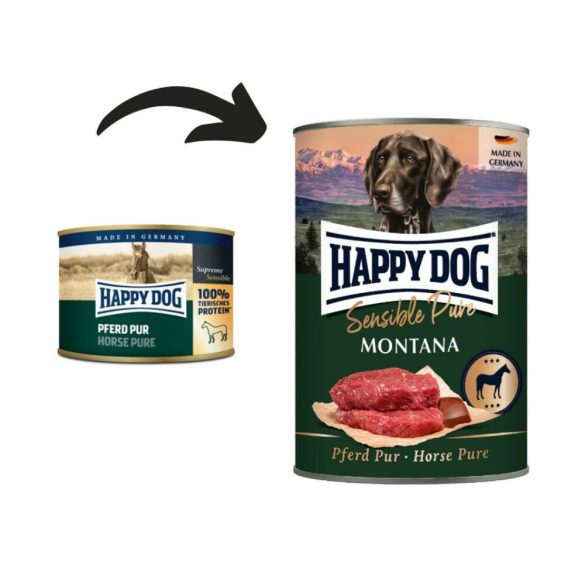 Happy Dog Montana Pur Lóhúsos konzerv 6x200g