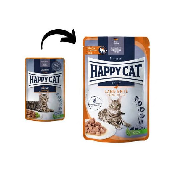 Happy Cat Pouch Szósz Culinary Kacsa 12x85g