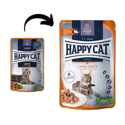 Happy Cat Pouch Szósz Culinary Kacsa 4x85g