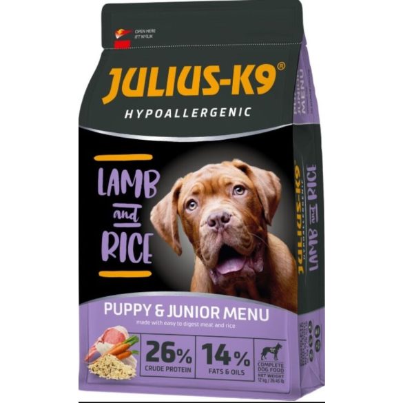 Julius-K9 Hypoallergenic Puppy & Junior Lamb & Rice 12kg