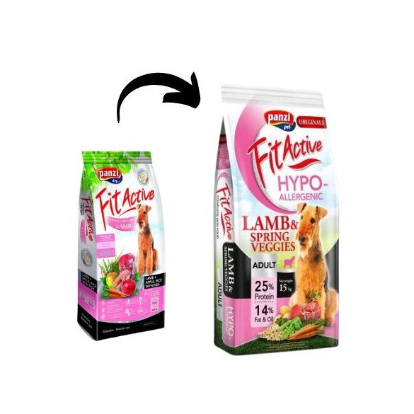 Panzi FitActive Hypoallergenic Lamb, Apple & Rice 3x15 kg