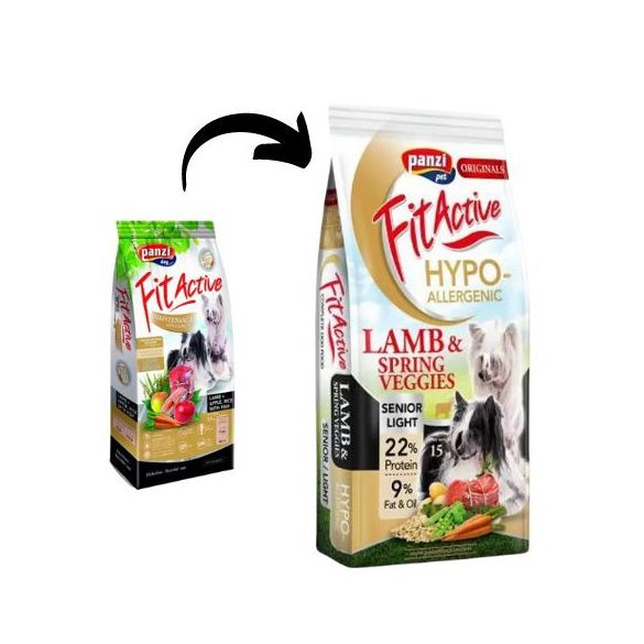 Panzi FitActive ORIGINALS Senior/ Light Hypoallergenic Lamb & Spring Veggies 3x15kg