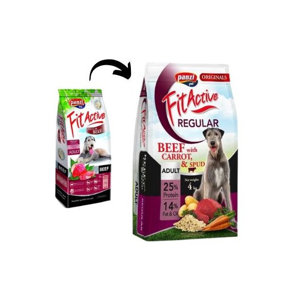 Panzi FitActive Originals Regular Beef with Carrots and Spud kutyatáp 4kg