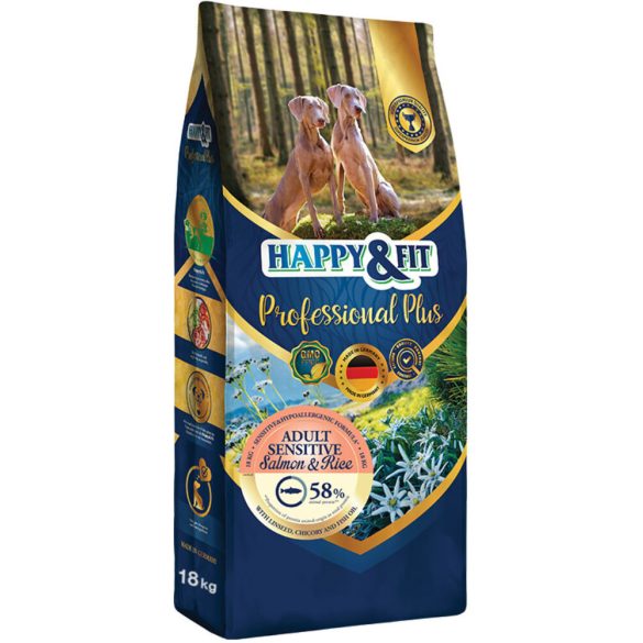 Happy&Fit Professional Plus Adult sensitive Salmon&Rice 2x18 kg