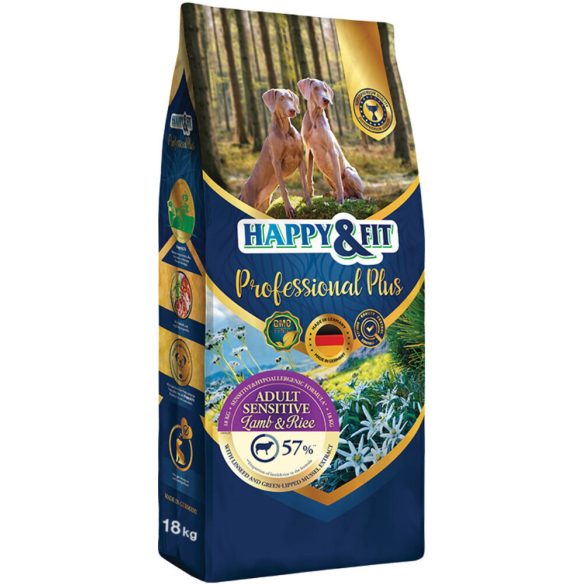 Happy&Fit Professional Plus Adult Sensitive Lamb&Rice 2x18 kg