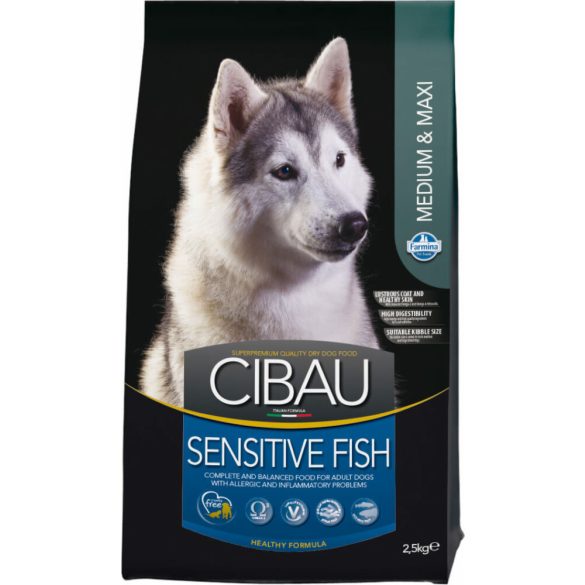 CIBAU Medium & Maxi Sensitive Fish 2x12+2 kg kutyatáp