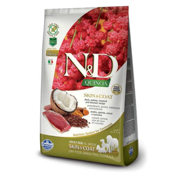 N&D Dog Grain Free Quinoa Skin&Coat Kacsa 2x 7kg