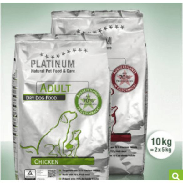 Platinum Natural Adult Duo - 5 kg Csirke, 5 kg Bárány