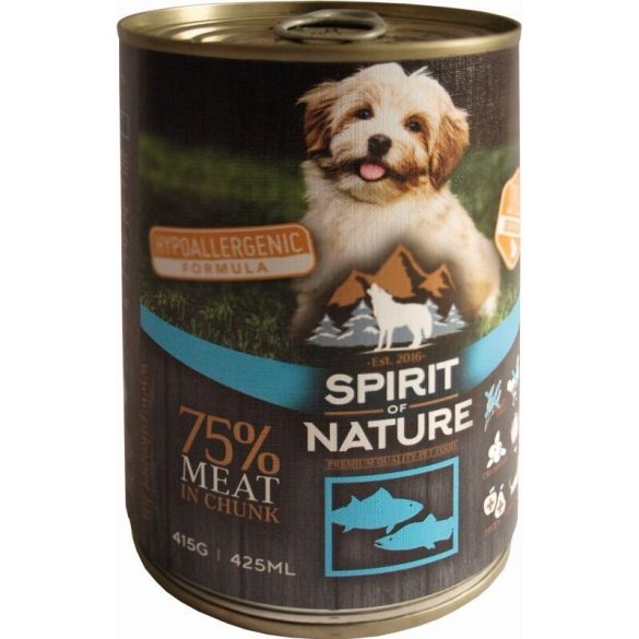 Spirit of Nature Dog konzerv Tonhallal és lazaccal 12x415g