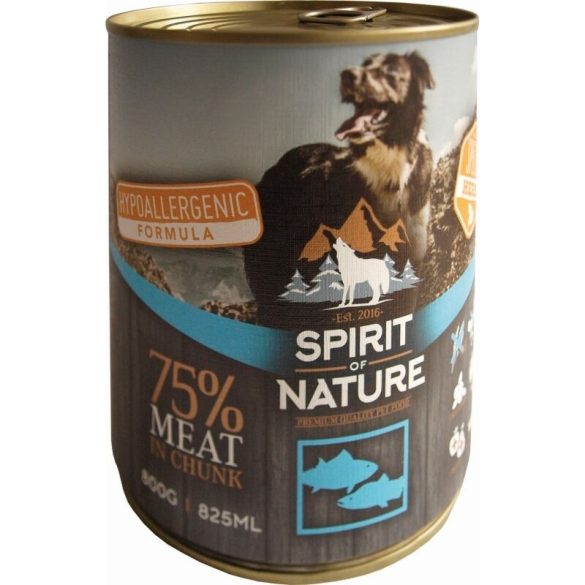 Spirit of Nature Dog konzerv Tonhallal és lazaccal 12x800g