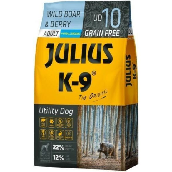 Julius-K9 GF Hypoallergenic Utility Dog Adult Wild Boar & Berry 3x10kg