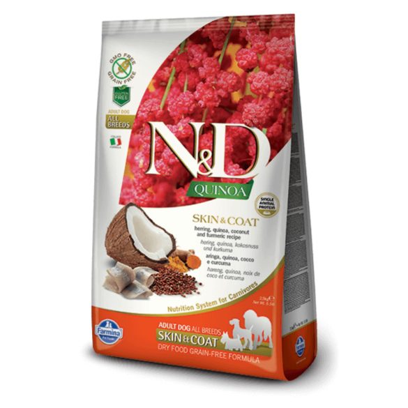 N&D Dog Grain Free Quinoa Skin&Coat Hering 800 g