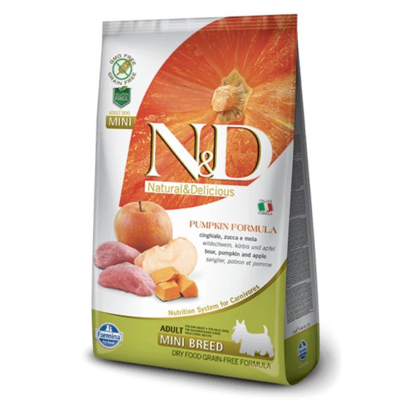 N&D Dog Grain Free vaddisznó&alma sütőtökkel adult mini 800g kutyatáp