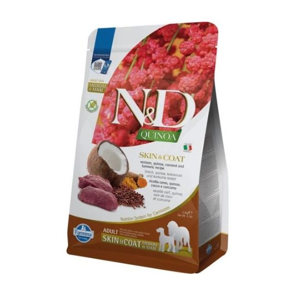 N&D Dog Grain Free Quinoa Skin&Coat Vadhús medium/maxi 2,5 kg