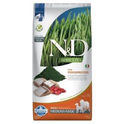N&D Spirulina Dog Hering Adult Medium/Maxi Kutyatáp 7kg