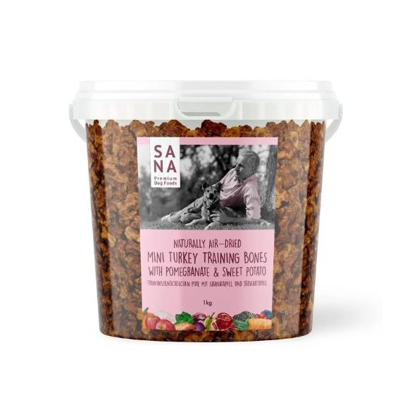 SANAdog Mini Pulykás Tréning jutalomfalat édesburgonyával és gránátalmával 1kg
