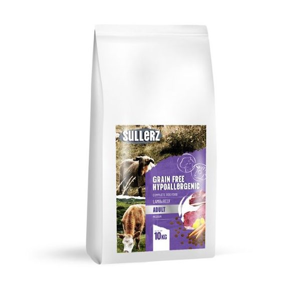 SullerZ Grain Free Hypoallergenic Lamb & Beef with rosemary Kutyatáp 10 kg